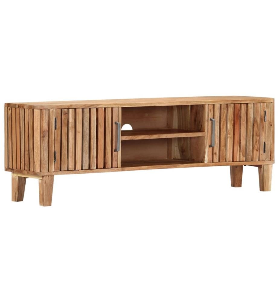 Meuble TV 130x30x45 cm Bois d'acacia massif