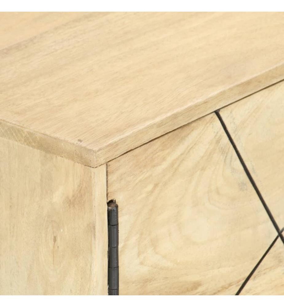 Meuble TV 140x30x40 cm bois de manguier massif