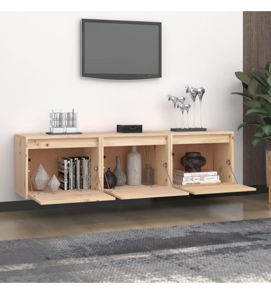 Meubles TV 3 pcs Bois massif de pin