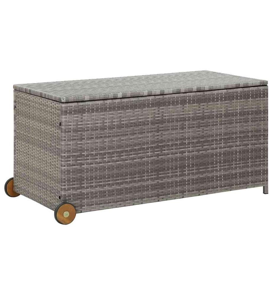 Garten-Auflagenbox Hellgrau 120x65x61 cm Poly Rattan