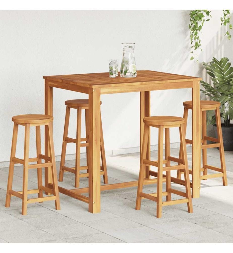 Barhocker 4 Stk. Massivholz Akazie