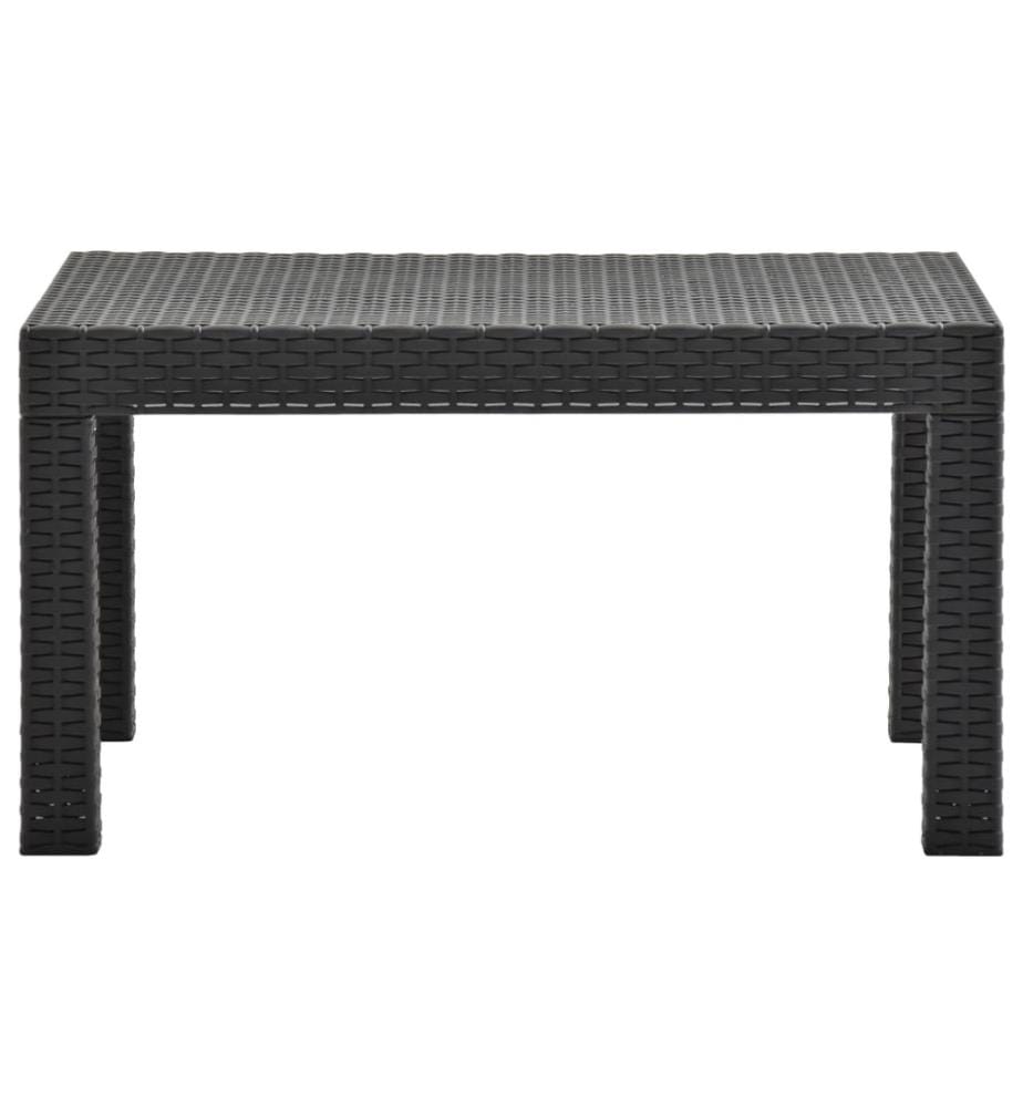 Gartentisch Anthrazit 58x58x41 cm PP Rattan
