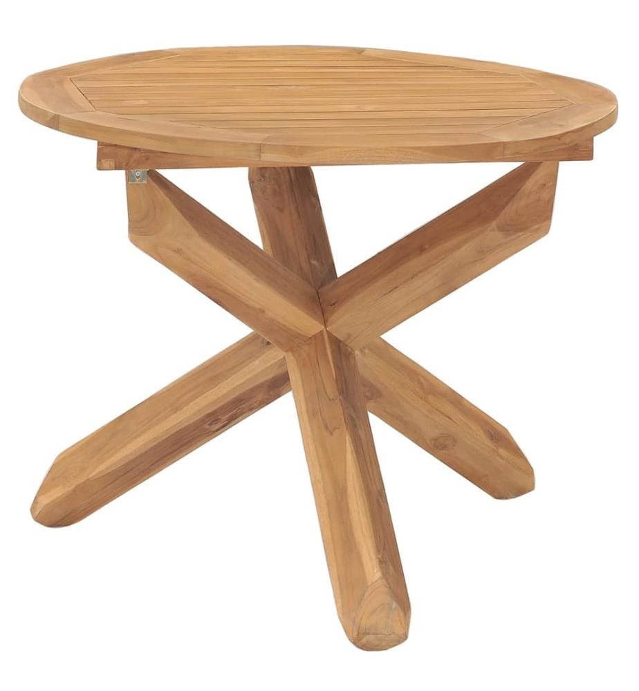 Garten-Esstisch Ø90x75 cm Massivholz Teak