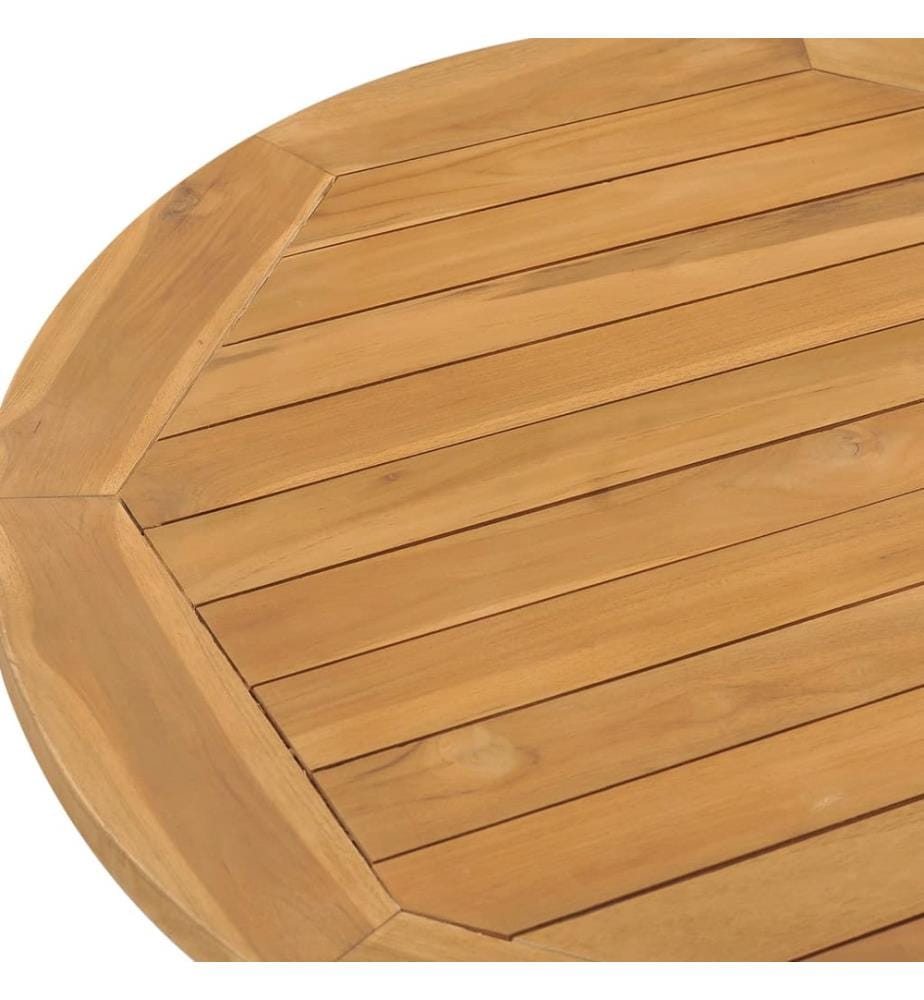 Garten-Esstisch Ø90x75 cm Massivholz Teak