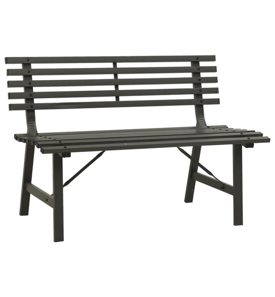 Gartenbank 110 cm Stahl Schwarz