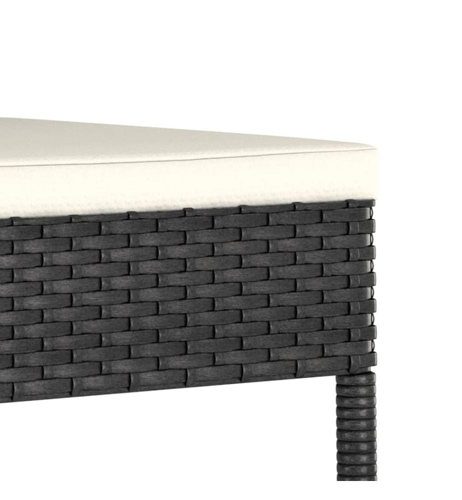 Garten-Essstühle 4 Stk. Poly Rattan Schwarz