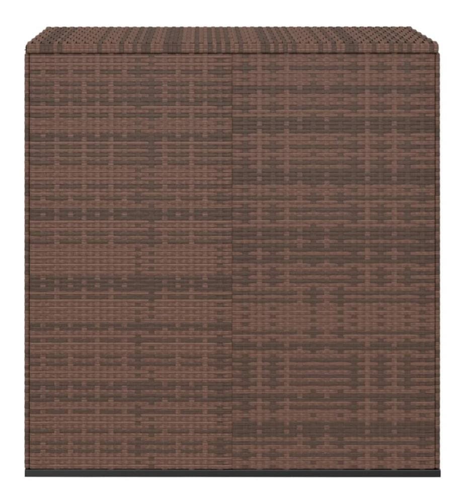Garten-Kissenbox PE Rattan 100x49x103,5 cm Braun