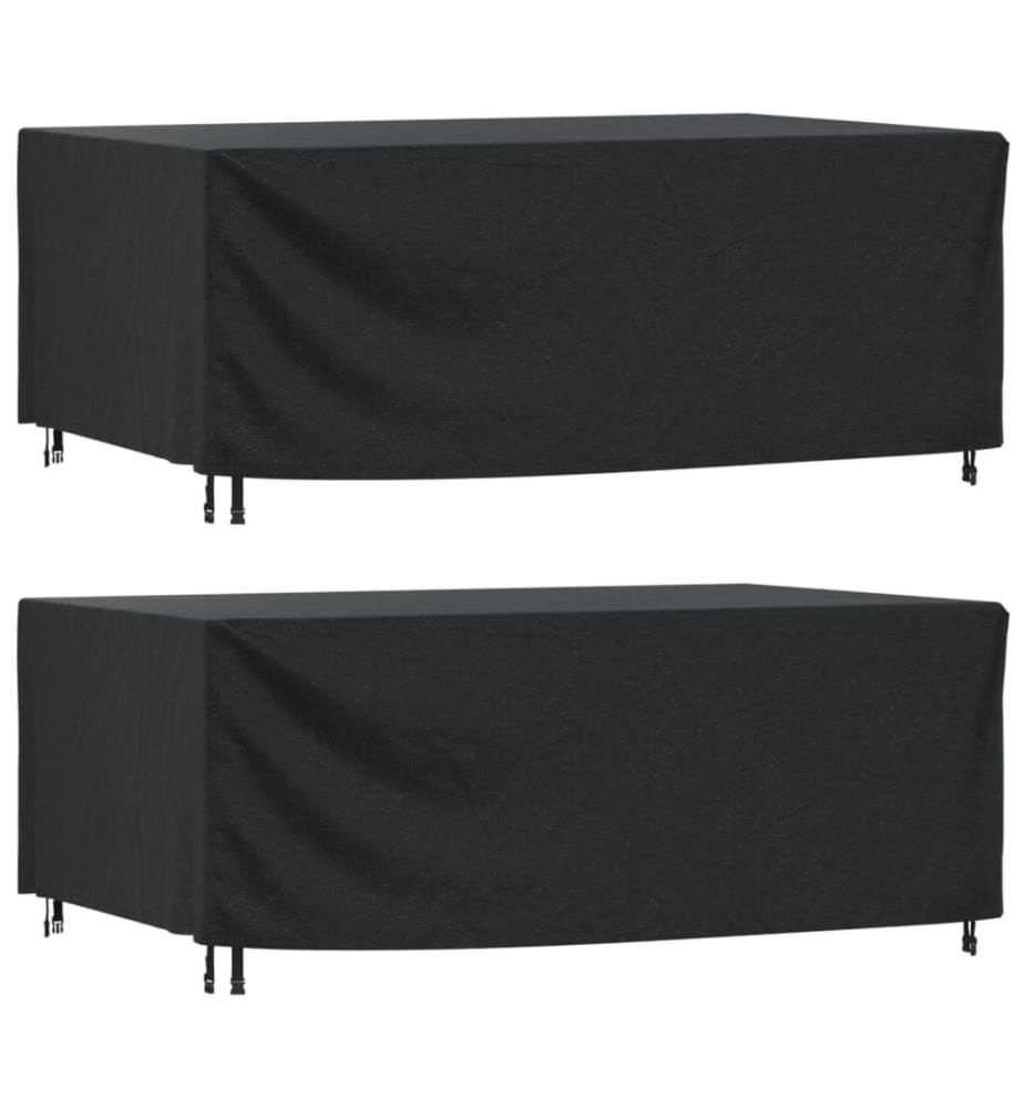 Gartenmöbel-Abdeckungen 2 Stk. Schwarz 240x140x90cm Wasserdicht