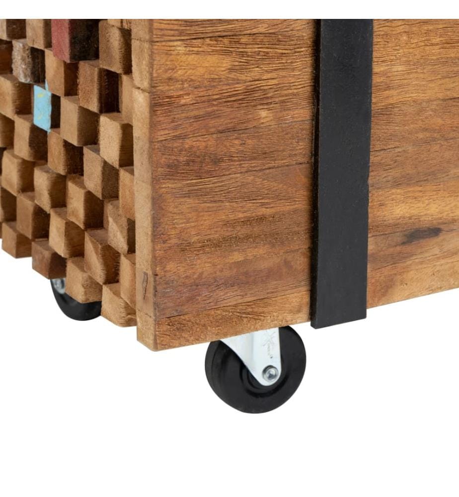Meuble TV 110x30x32,5 cm Bois de teck massif