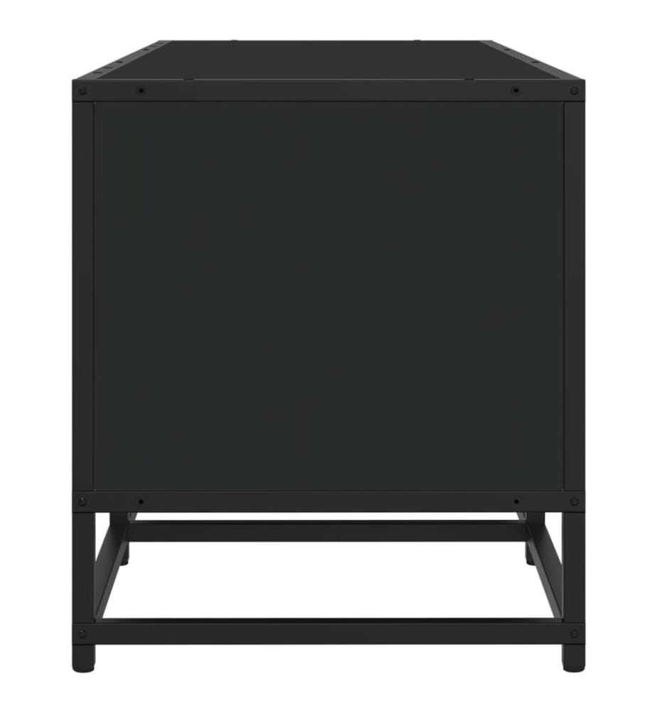 Meuble TV noir 180x35x41 cm bois d'ingénierie