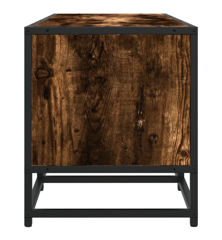 Meuble TV chêne fumé 240x35x41 cm bois d'ingénierie