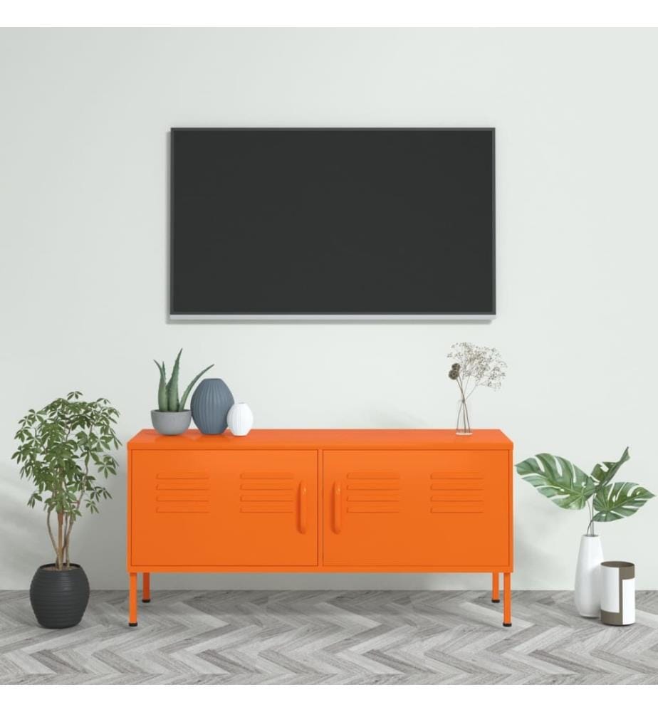TV-Schrank Orange 105x35x50 cm Stahl