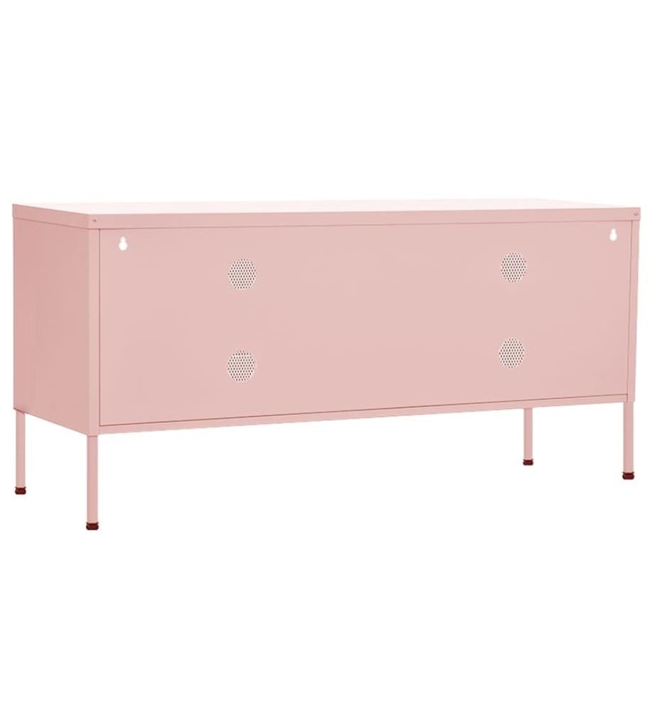 TV-Schrank Rosa 105x35x50 cm Stahl