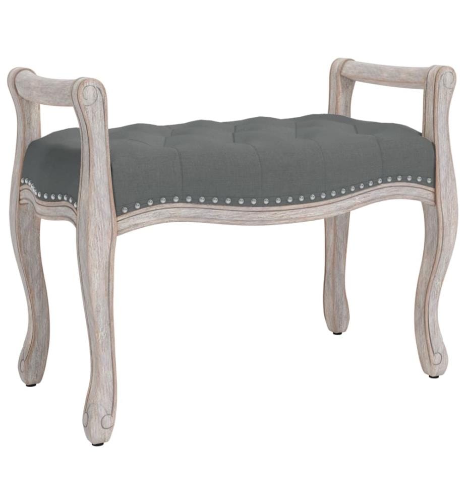 Sitzbank Dunkelgrau 80x45x60 cm Stoff