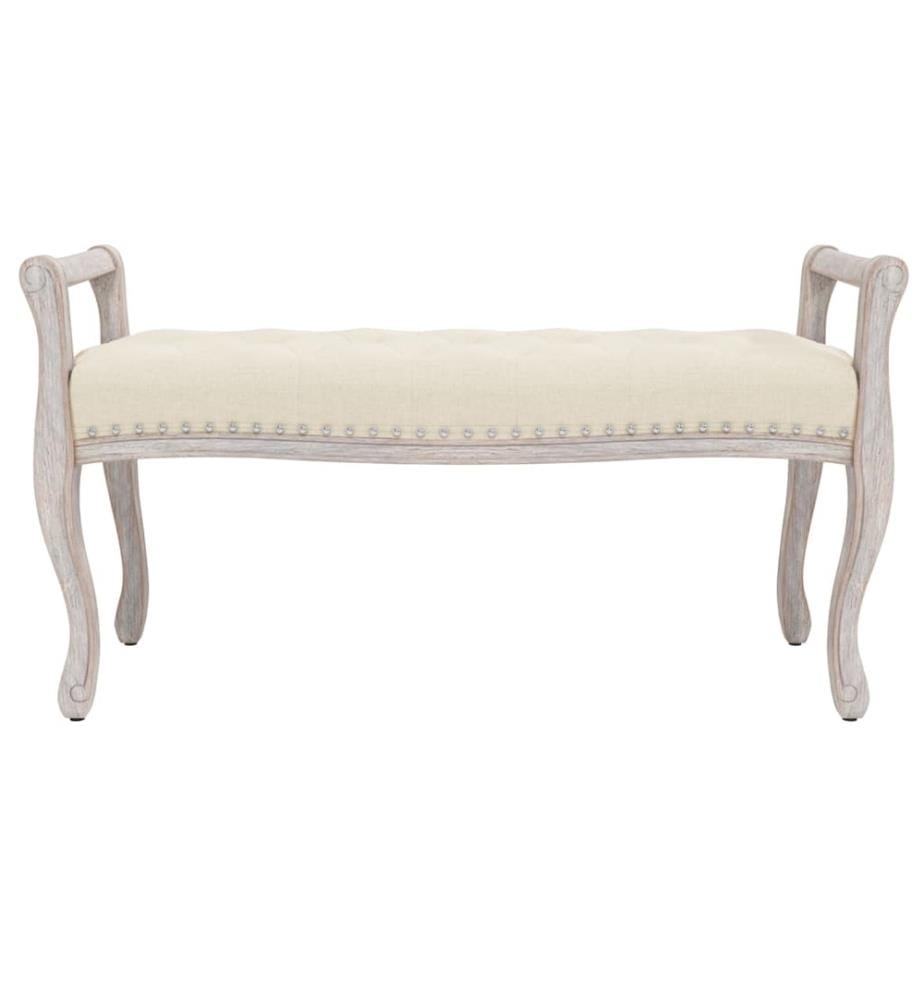 Sitzbank 110x45x60 cm Leinen