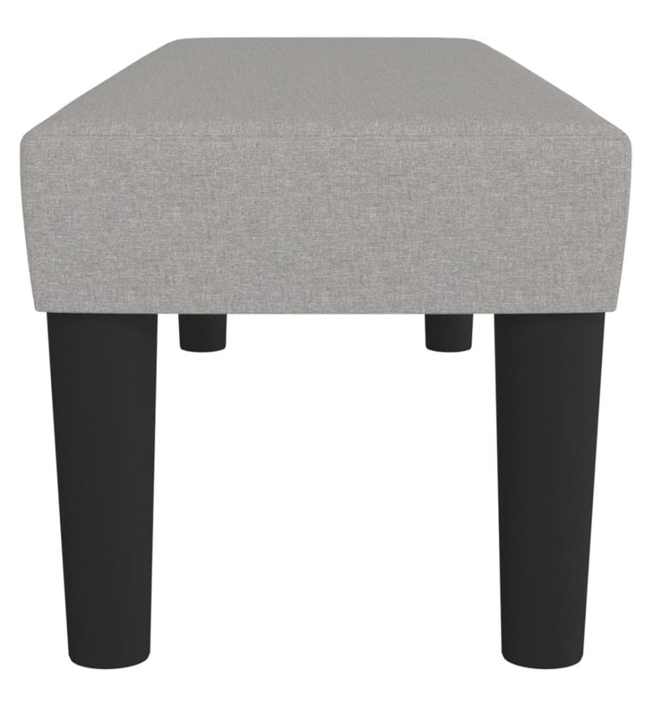 Sitzbank Hellgrau 100x30x30 cm Stoff