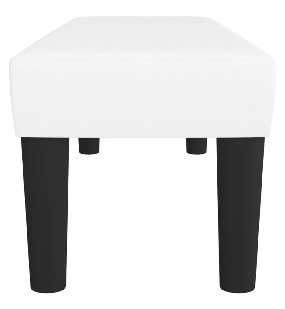Banc Blanc 100x30x30 cm Similicuir