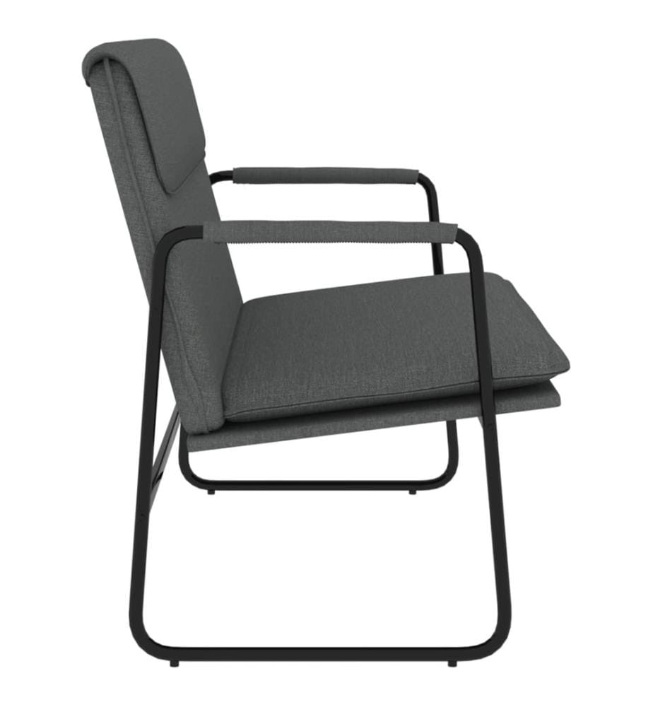 Sitzbank Dunkelgrau 100x64x80 cm Stoff