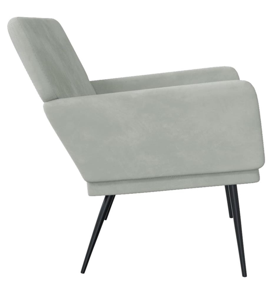 Sitzbank Hellgrau 108x79x79 cm Samt