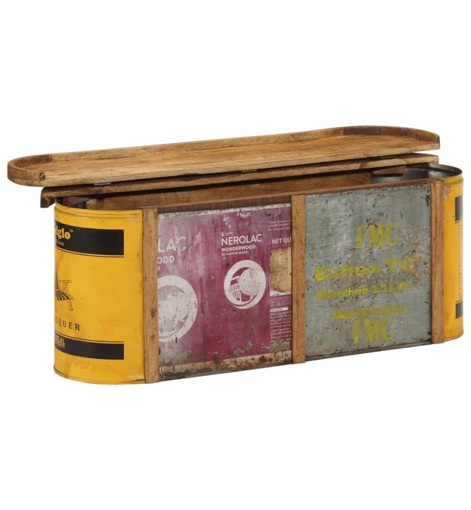 Banc de rangement/buffet 120x30x40 cm bois de récupération