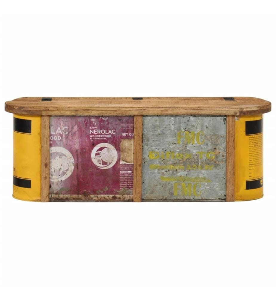 Banc de rangement/buffet 120x30x40 cm bois de récupération