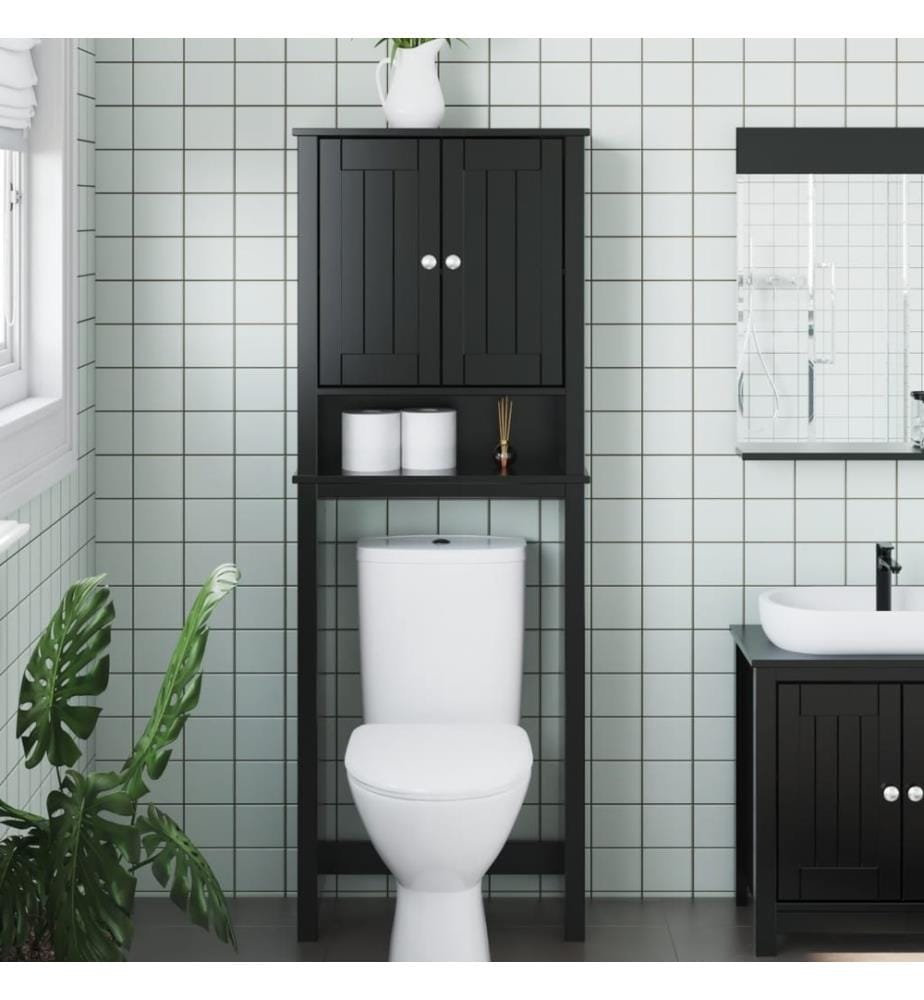 Rangement au-dessus de la cuvette BERG noir bois massif