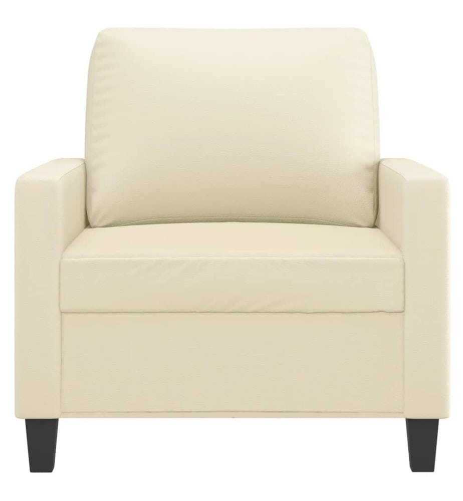 Sessel Creme 60 cm Kunstleder