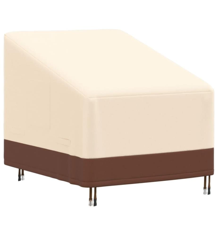 Gartensessel-Abdeckung Beige 79x97x48/74 cm 600D Oxford