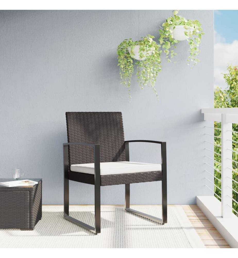 Garten-Esszimmerstühle 2 Stk. Braun PP-Rattan