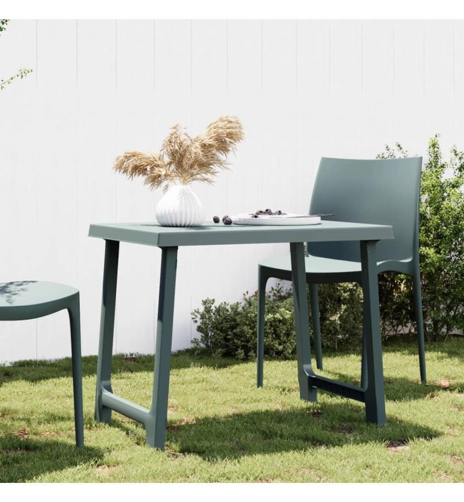 Campingtisch Grün 79x56x64 cm PP Holzoptik