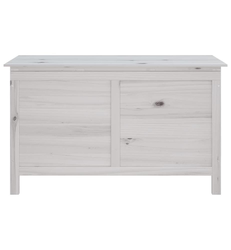 Gartentruhe Weiss 99x49,5x58,5 cm Massivholz Tanne