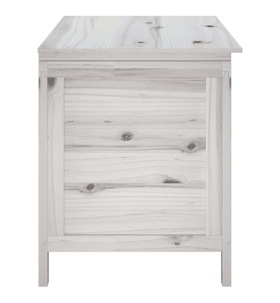Gartentruhe Weiss 99x49,5x58,5 cm Massivholz Tanne