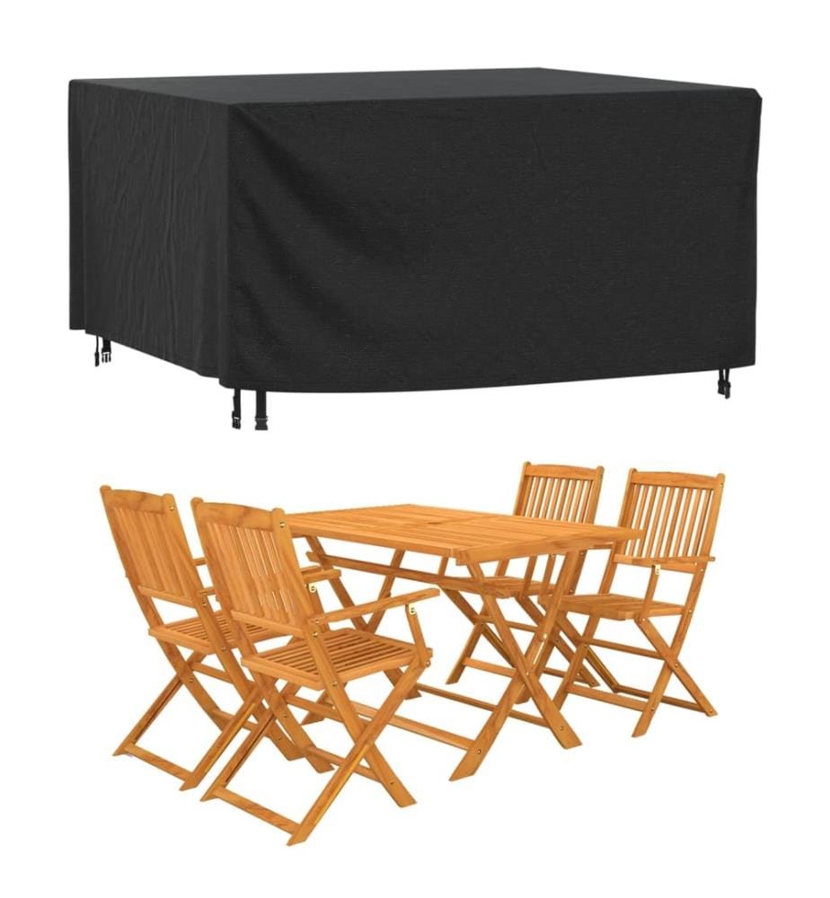 Gartenmöbel-Abdeckung Schwarz 180x140x90 cm Wasserdicht 420D