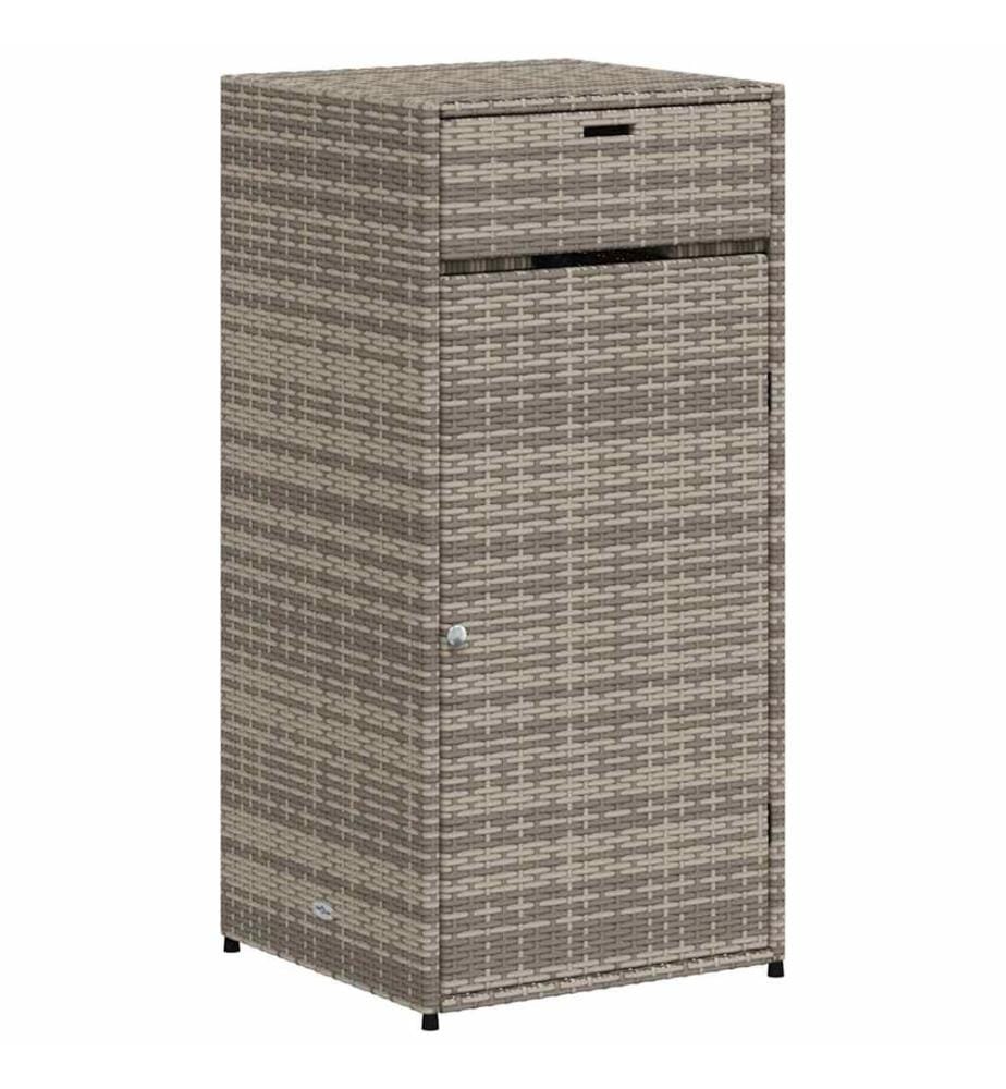 Gartenschrank Grau 55x55x111 cm Poly Rattan