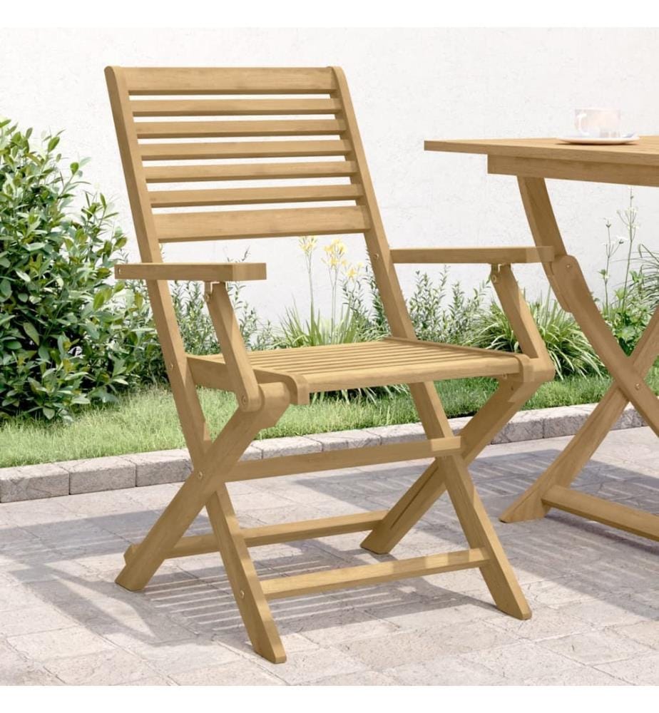 Gartenstühle 2 Stk. Klappbar 54,5x61,5x86,5cm Massivholz Akazie