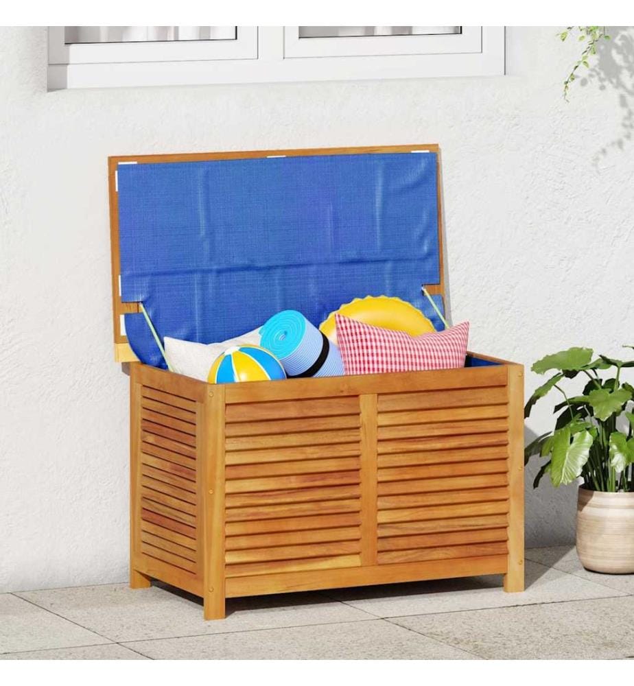 Gartenbox mit Lüftungsschlitzen 90x50x56 cm Massivholz Akazie