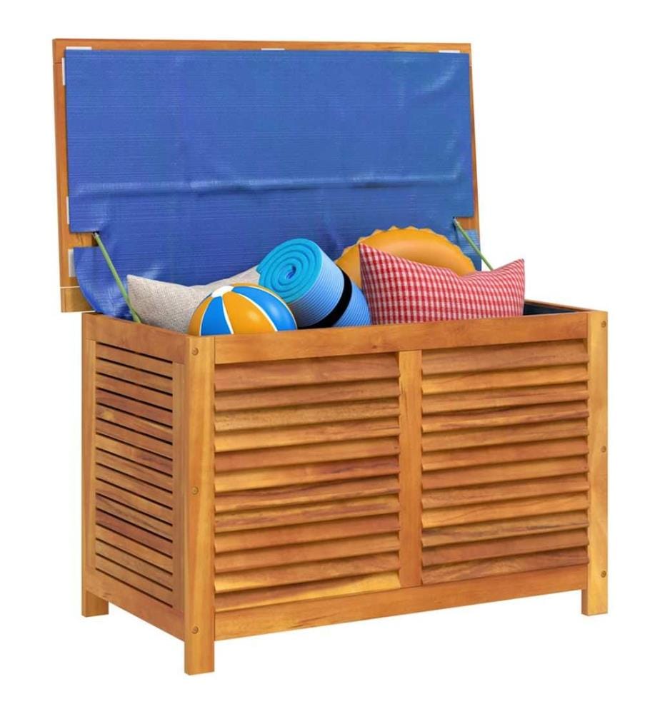 Gartenbox mit Lüftungsschlitzen 90x50x56 cm Massivholz Akazie