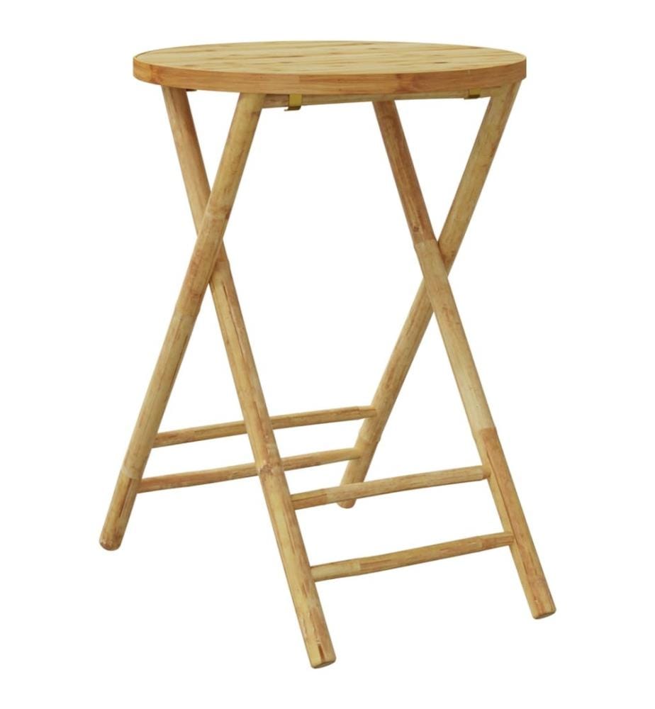 Gartentisch Klappbar Ø55x75 cm Bambus