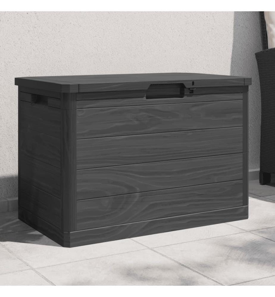 Boîte à coussins d'extérieur anthracite 77,5x44,5x53 cm PP