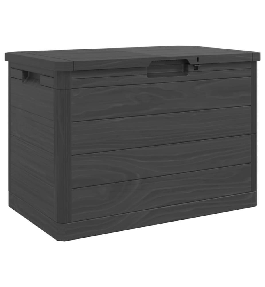 Boîte à coussins d'extérieur anthracite 77,5x44,5x53 cm PP