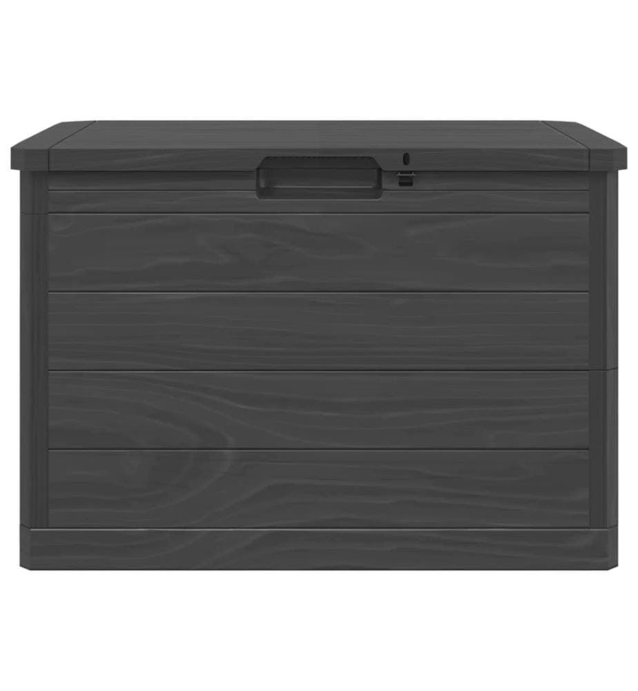 Boîte à coussins d'extérieur anthracite 77,5x44,5x53 cm PP