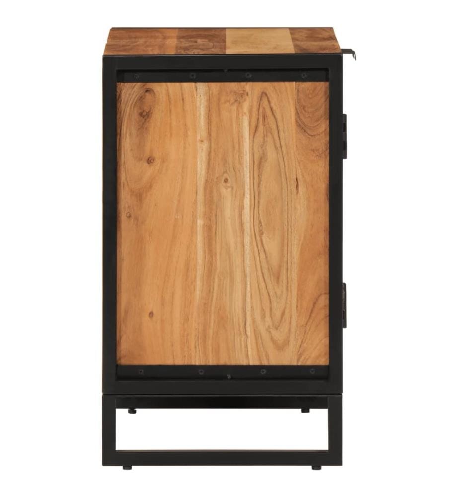 Badschrank 55x35x60 cm Massivholz Akazie und Eisen