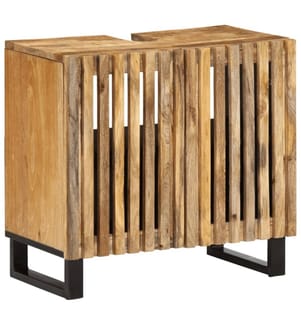 Waschbeckenunterschrank 62x34x58 cm Raues Massives Mangoholz