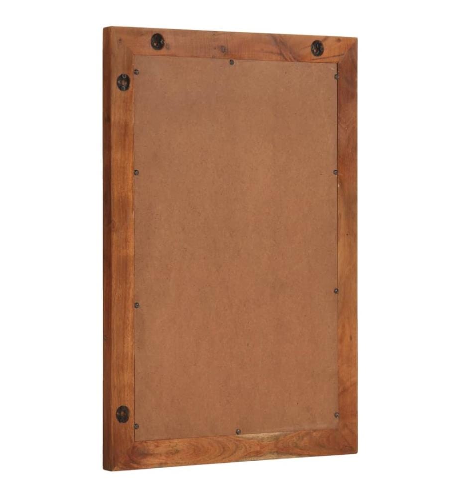 Badspiegel 50x70 cm Massivholz Akazie und Glas