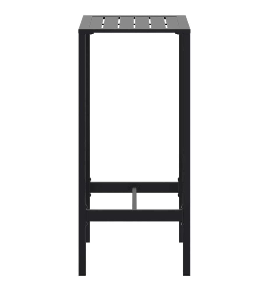 Bartisch Schwarz 50x50x110 cm Pulverbeschichteter Stahl