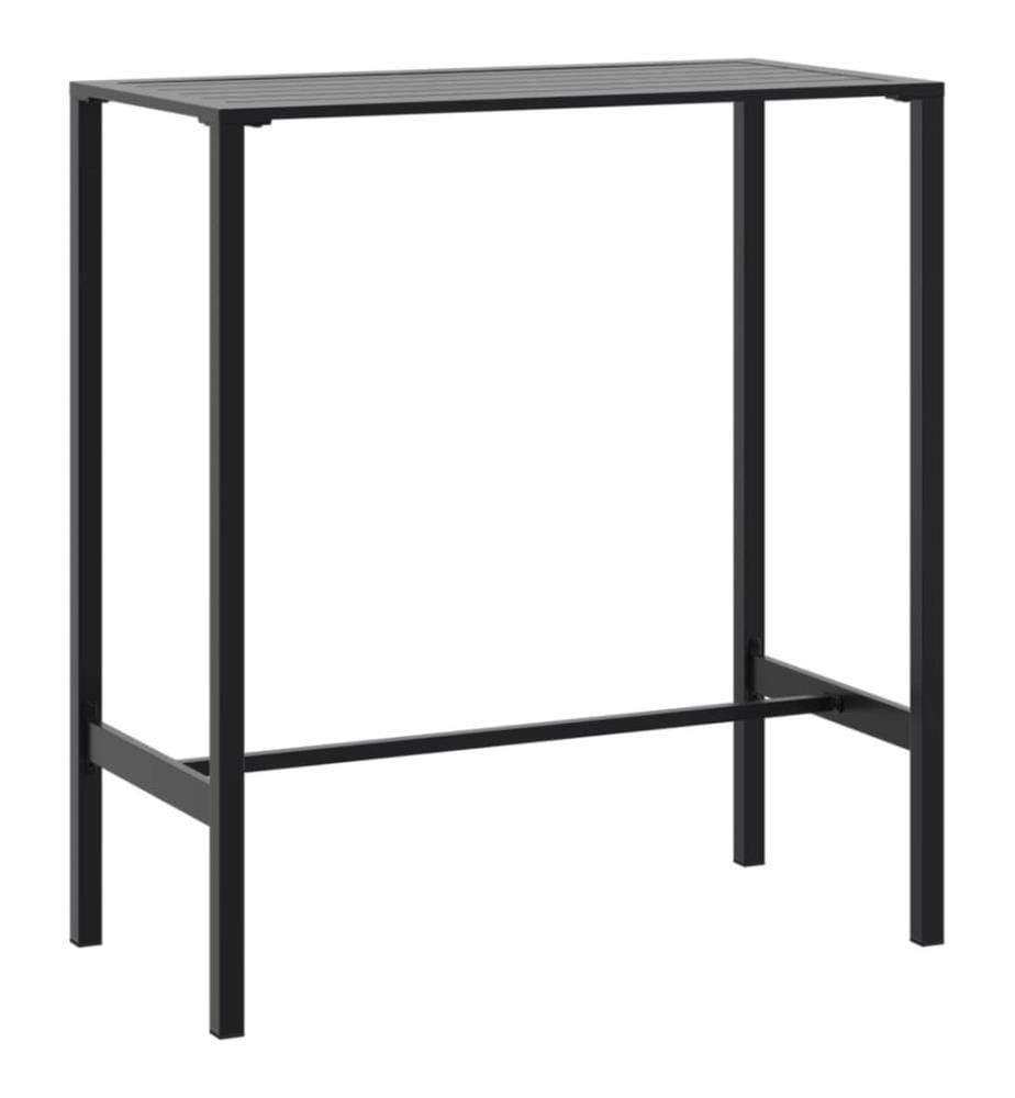Bartisch Schwarz 100x50x110 cm Pulverbeschichteter Stahl