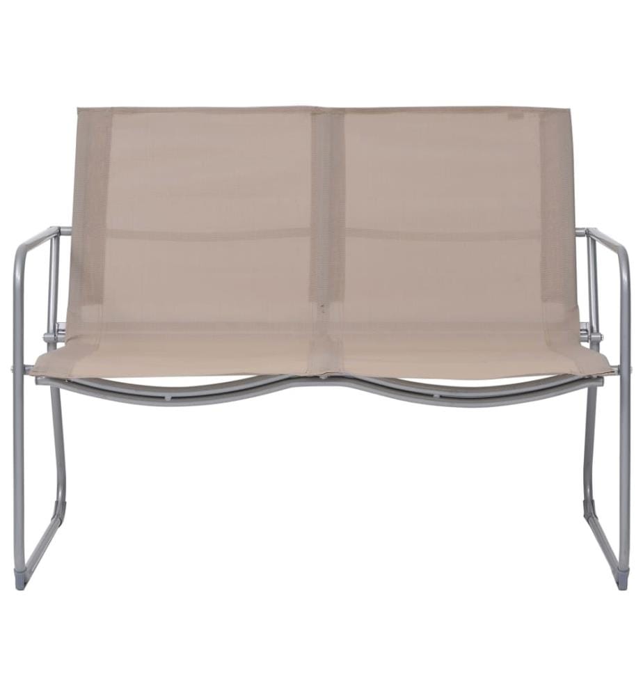 4-tlg. Garten-Lounge-Set Stoff und Stahl Taupe