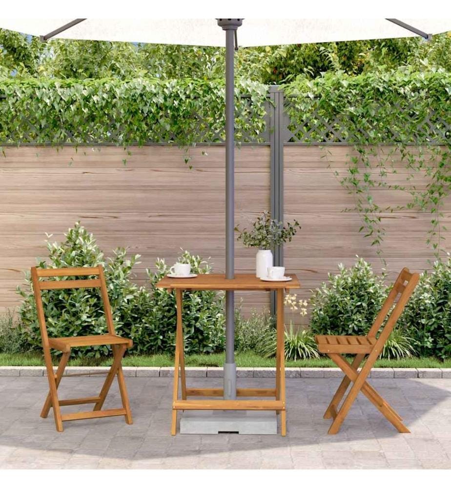 Table pliable de jardin 70x70x75 cm Bois d'acacia massif