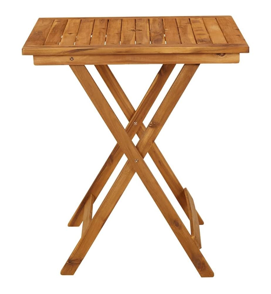 Table pliable de jardin 70x70x75 cm Bois d'acacia massif