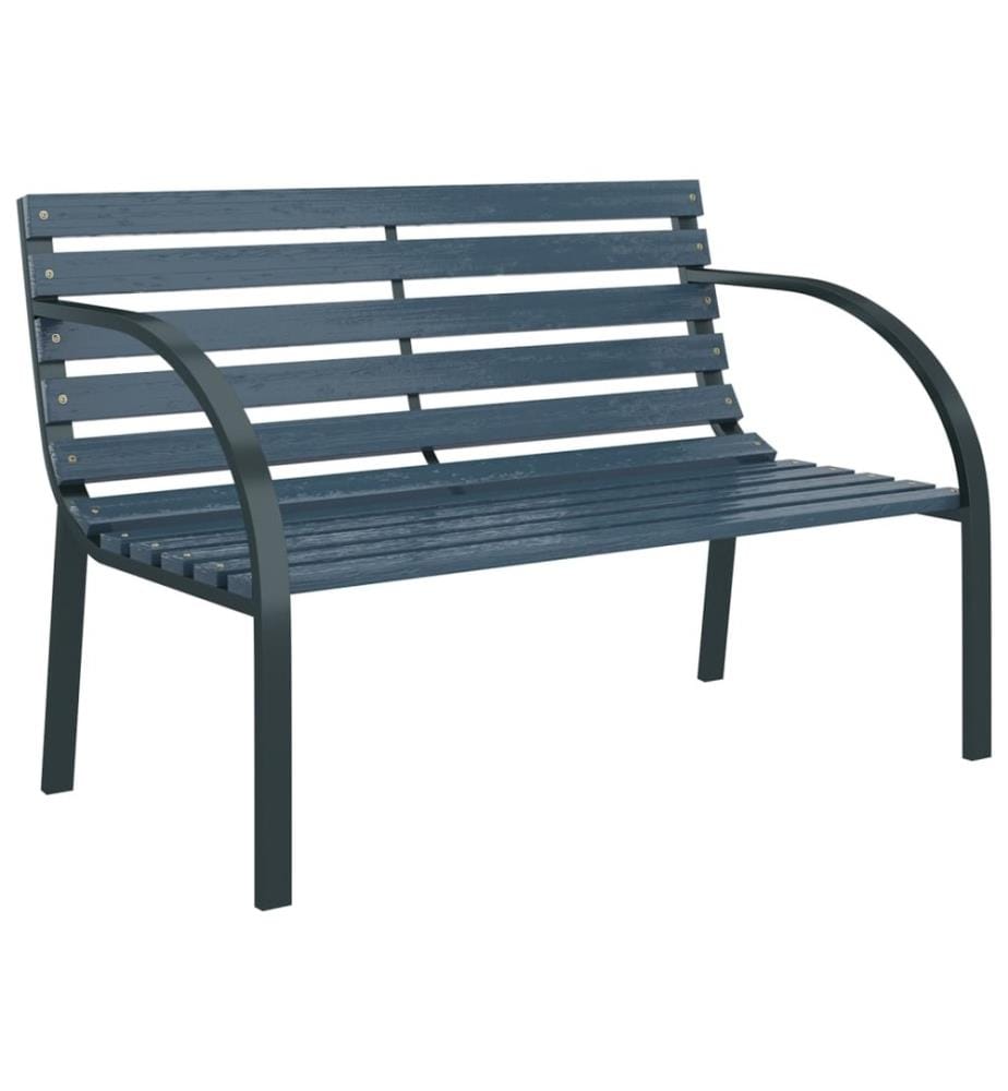 Banc de jardin 120 cm Gris Bois